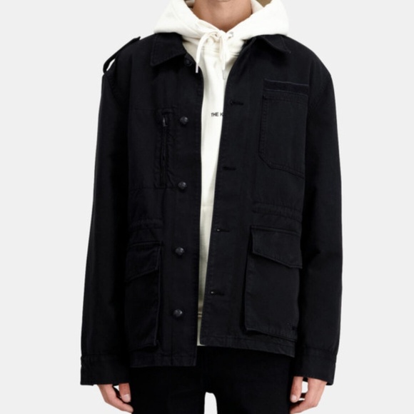 The Kooples Black denim worker jacket
